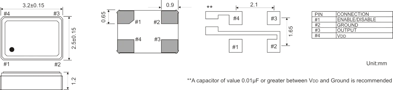 KERAMIK SPXO OSZILLATOR 3,2 x 2,5 mm 32.768 kHz KERAMIK SPXO OSZILLATOR 3,2 x 2,5 mm 32.768 kHz